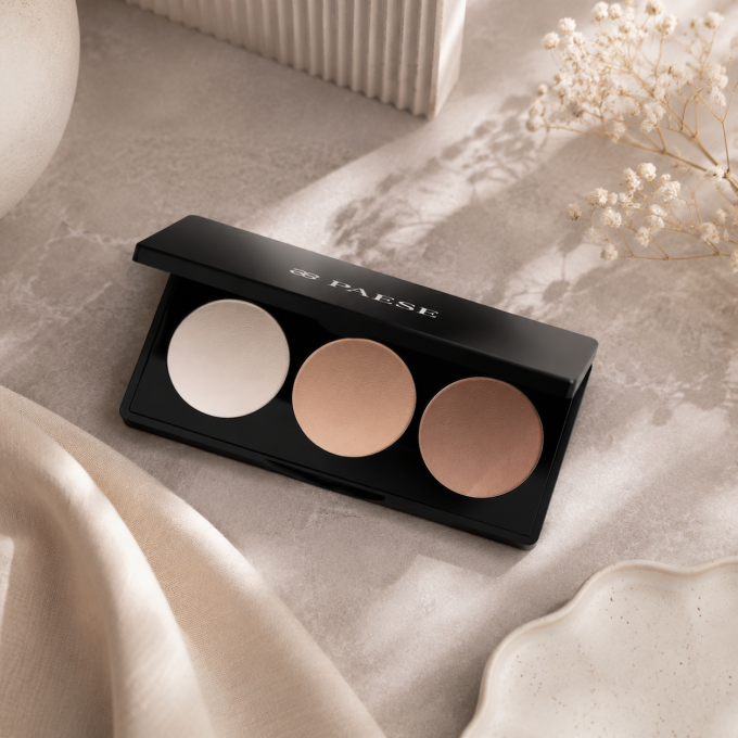 Palette Contouring 05 PAESE – 3 poudres pour sculpter, réchauffer et illuminer le teint