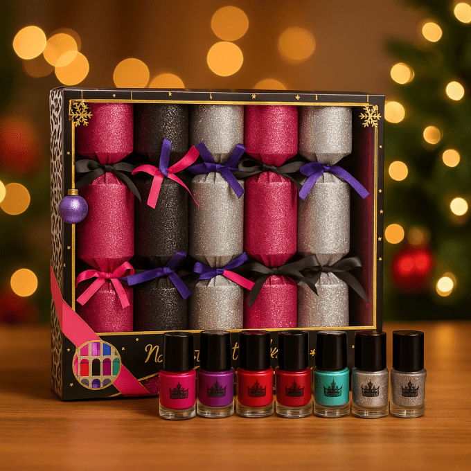 Boite de 6 Crackers de Noel Vernis à ongles