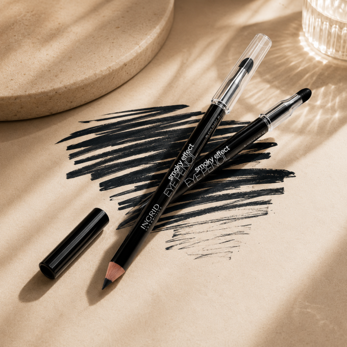 Crayon Smoky Eyes NOIR avec éponge Ingrid Cosmetics