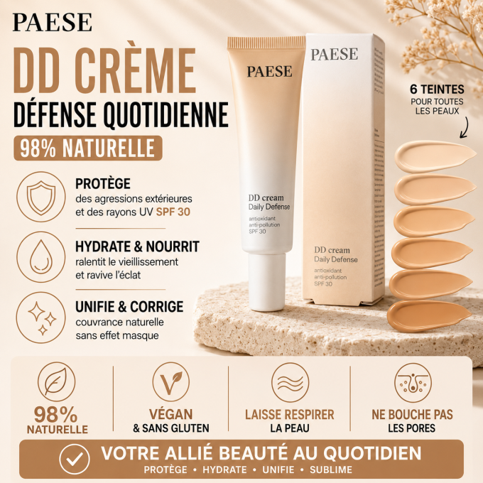 DD crème Défense Quotidienne 98% Naturelle - 30 ml - 6 teintes - PAESE