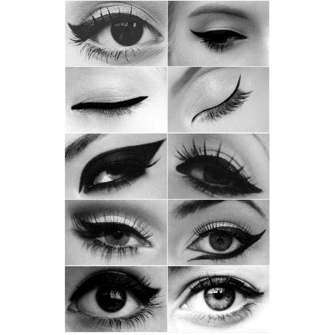 Exemple de traits de eyeliner