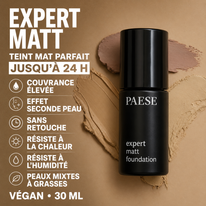 Fond de teint matifiant Expert Matt - 30 ml - PAESE