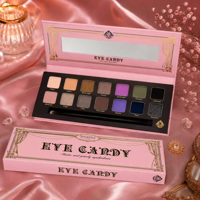 Palette d'ombres à paupières vegan Eyecandy VIVA LA DIVA - 12 couleurs