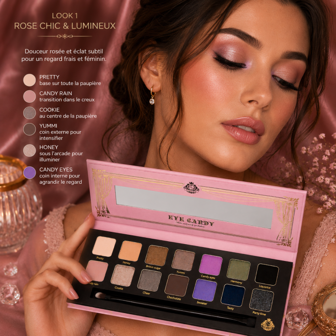 Palette d'ombres à paupières vegan Eyecandy VIVA LA DIVA - 12 couleurs