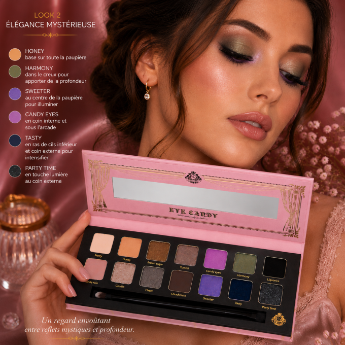 Palette d'ombres à paupières vegan Eyecandy VIVA LA DIVA - 12 couleurs