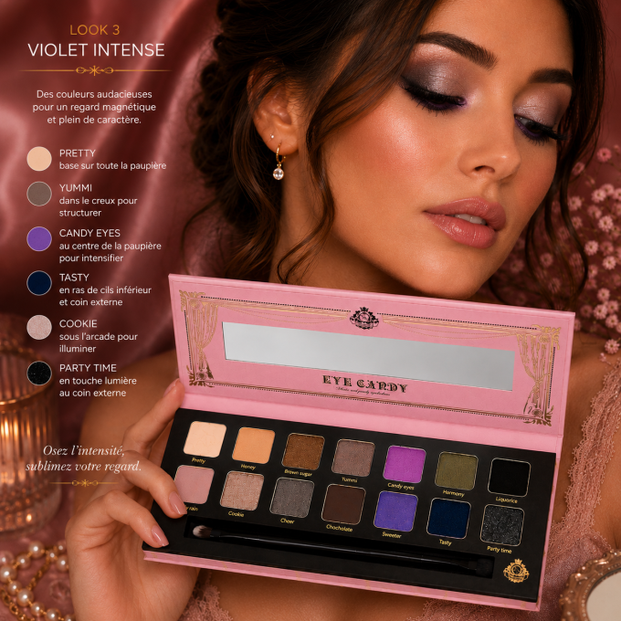 Palette d'ombres à paupières vegan Eyecandy VIVA LA DIVA - 12 couleurs