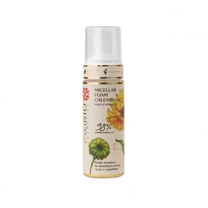 Mousse micellaire au calendula - 150 ml - 98% naturelle - Ingrid Cosmetics