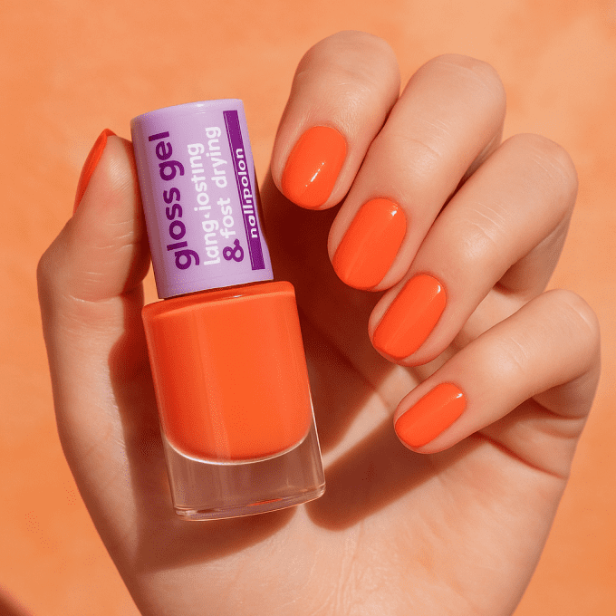 Vernis Gel gloss 10 jours - 7 ml - Teinte 606 Coral Flame - Ingrid Cosmetics