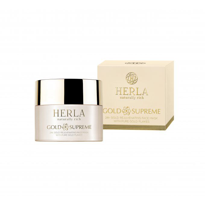 Soin visage régénérant enrichi en particules d'OR pur 24k - 50ml - GOLD SUPREME - HERLA