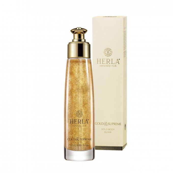 Elixir de beauté enrichi à l'OR pur 24k - Corps - 100 ml - GOLD SUPREME - HERLA