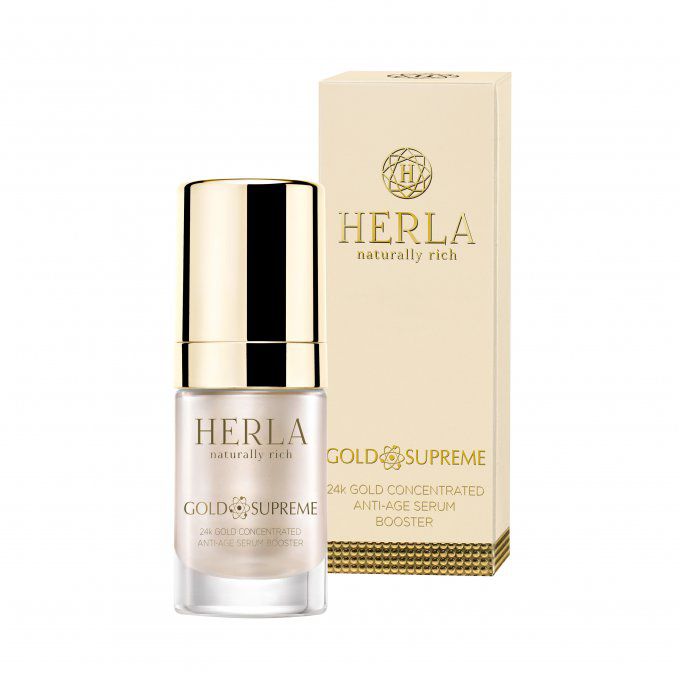 Serum de jeunesse ultra-concentré en particule d'OR pur 24k - Visage - 15 ml - GOLD SUPREME - HERLA