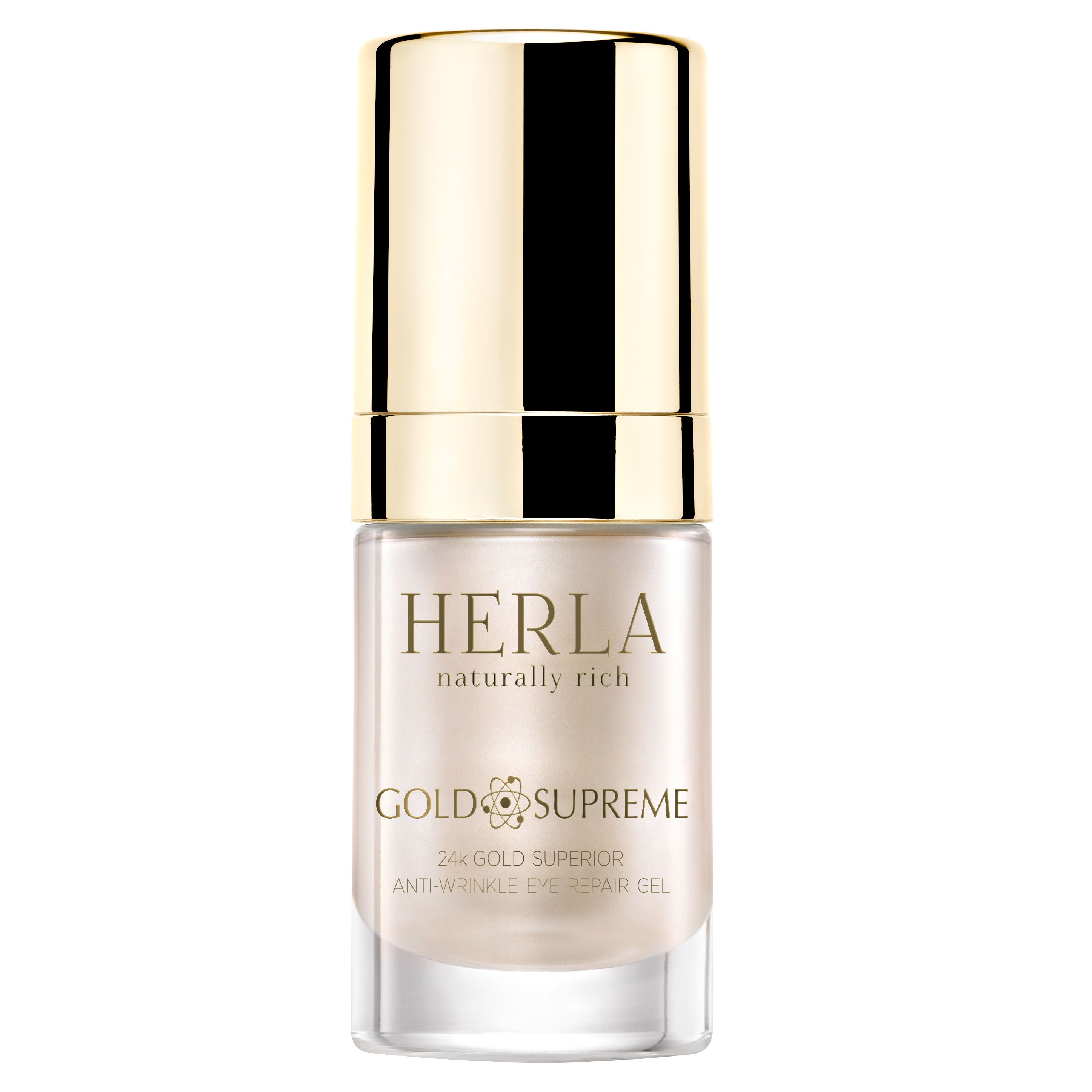 Gel super Anti-ride / liftant aux particules d'OR pur 24k - Yeux - 15 ml - GOLD SUPREME - HERLA