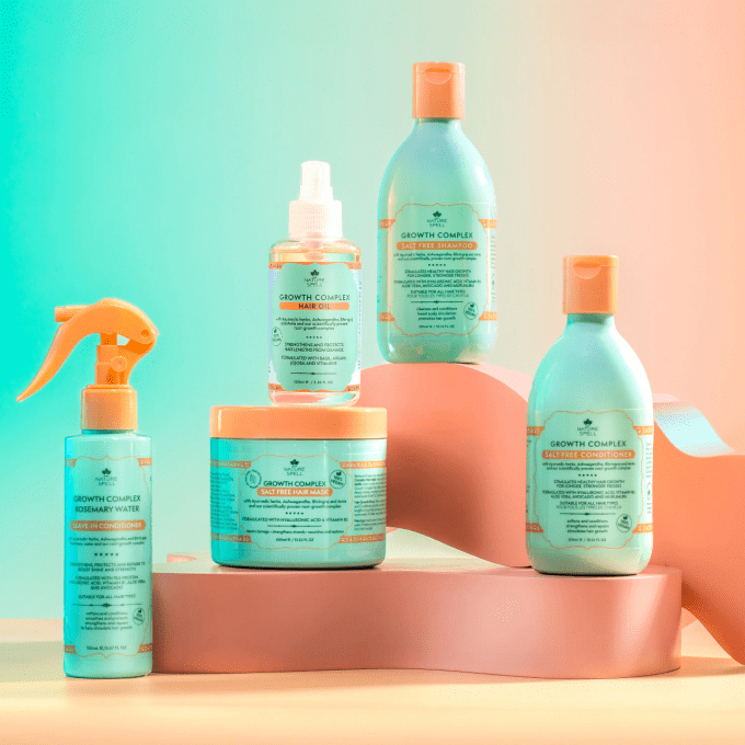 Routine complète Croissance – Shampooing, Masque, Huile & Soin sans rinçage - Nature Spell