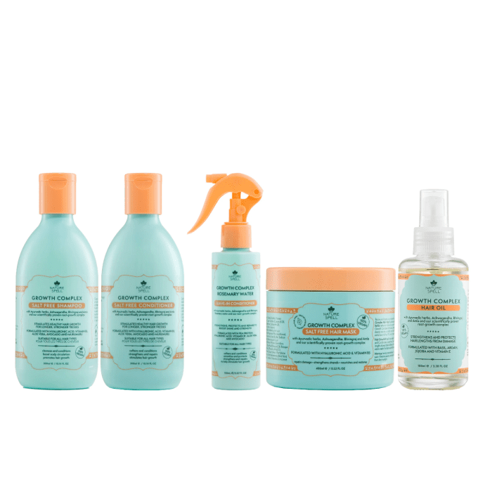 Routine complète Croissance – Shampooing, Masque, Huile & Soin sans rinçage - Nature Spell