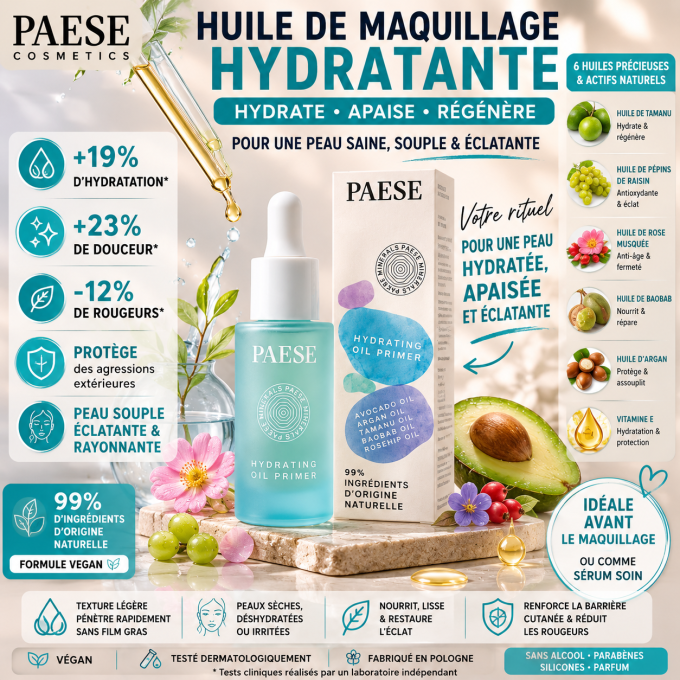 Huile de Maquillage Hydratante  - 15 ml - PAESE