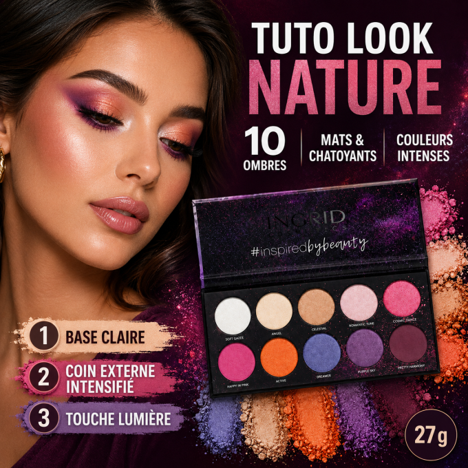 Palette de 10 ombres à paupières  Colors Woman Nature - 27g - Ingrid