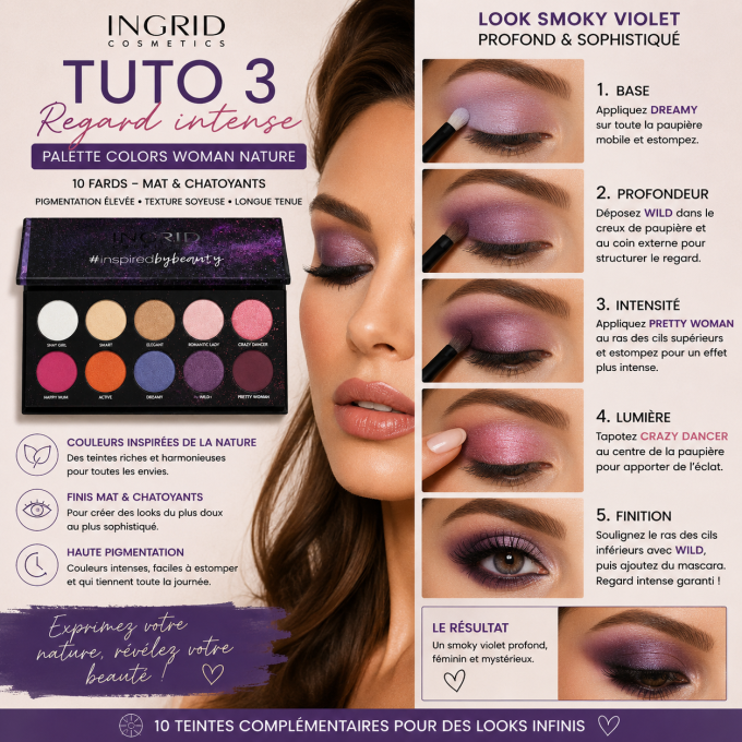 Palette de 10 ombres à paupières  Colors Woman Nature - 27g - Ingrid