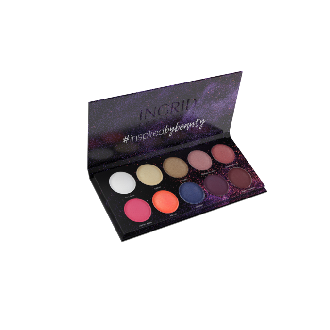 PRO : Display 8 palettes de 10 ombres à paupières  Colors + Nude - 27g - Ingrid