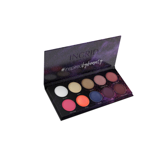 PRO : Display 8 palettes de 10 ombres à paupieres  Colors + Nude - 27g - Ingrid