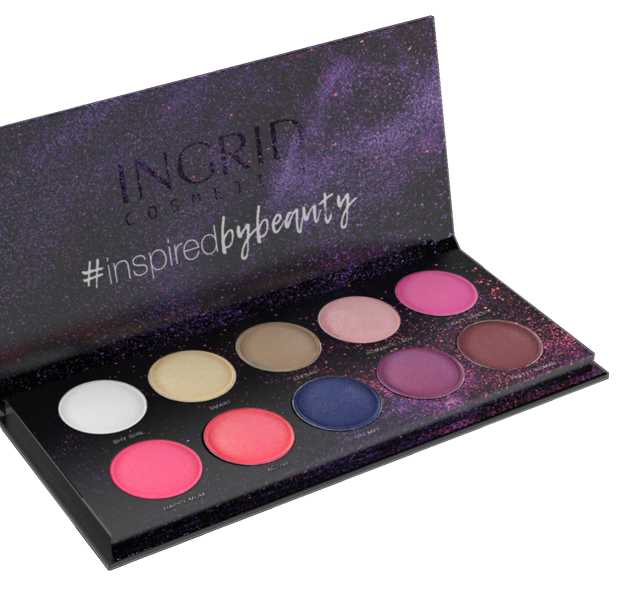 lot de 2 palette de 10 ombres à paupières colors nude 27g ingrid