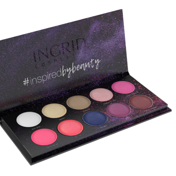 PRO : Display 8 palettes de 10 ombres à paupieres  Colors + Nude - 27g - Ingrid