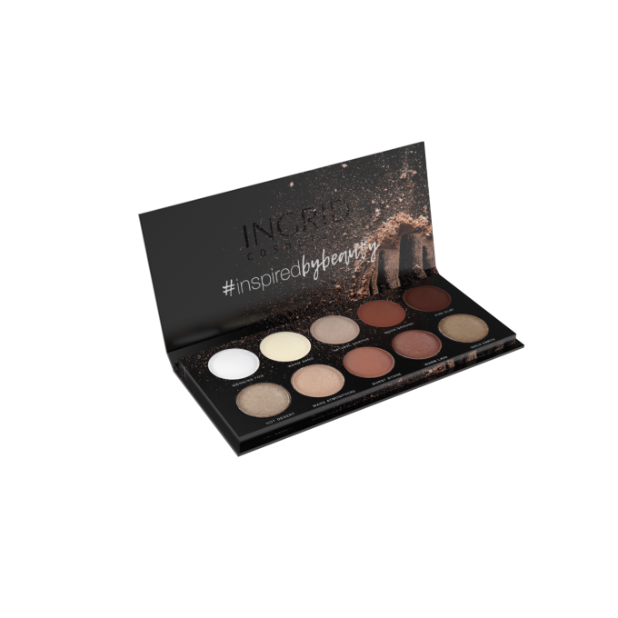 Lot de 2 palettes de 10 ombres à paupières NUDE & Natural Beauty - 25g - Ingrid