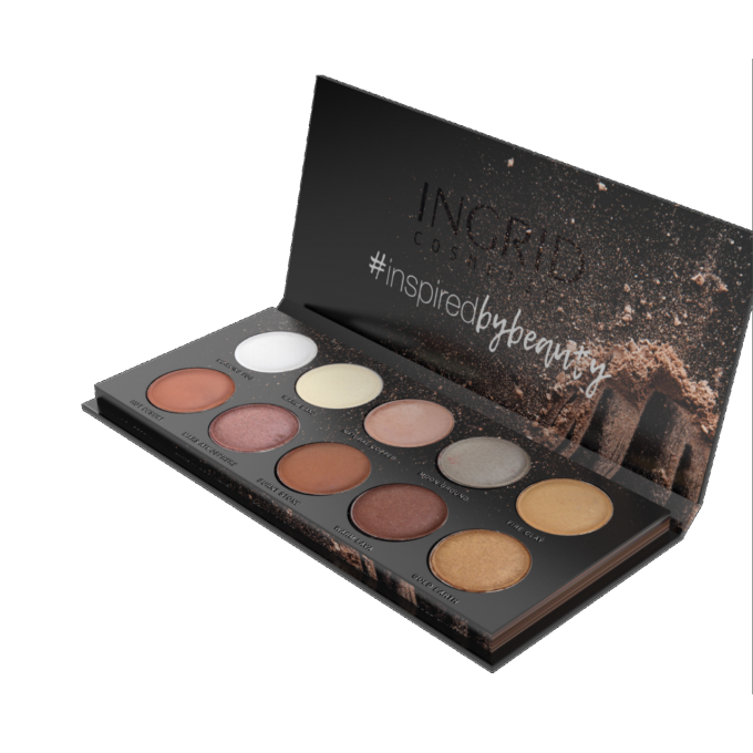 PRO : Display 8 palettes de 10 ombres à paupieres  Colors + Nude - 27g - Ingrid