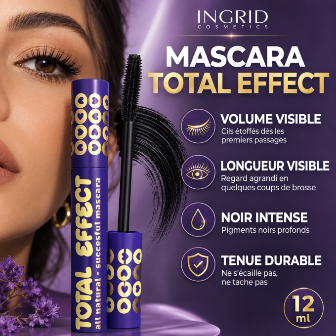 Mascara sensation "Total Effect" - 12 ml - Ingrid Cosmetics