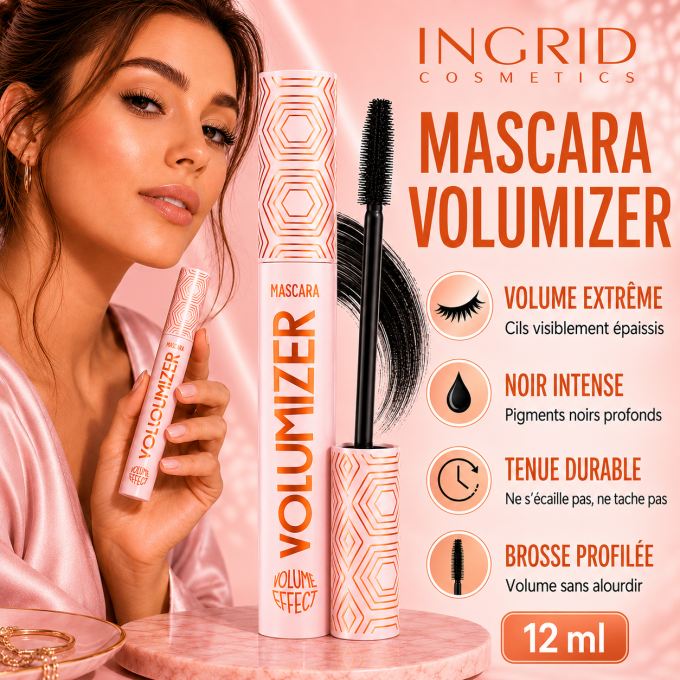 Mascara Volume excitant "Volumizer" - 12 ml - Ingrid Cosmetics