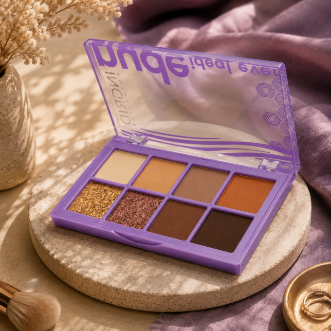 Palettes d'ombres à paupières IDEAL EYES 01 - 8 teintes - 10 g - Ingrid Cosmetics