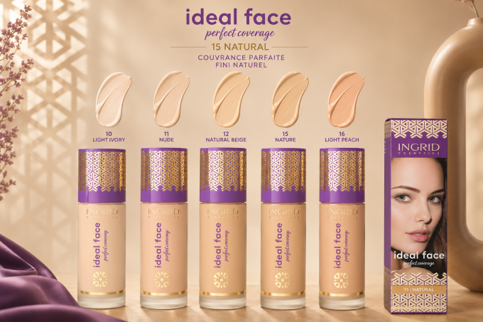 Fond de teint Ideal Face - 30ml - 5 teintes - Ingrid Cosmetics