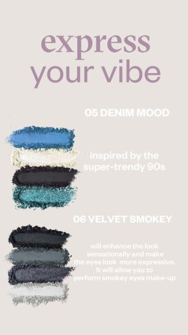 Palette d'ombres à paupières Vegan "Daily Vibes" - Velvet Smokey - 5,5 g - PAESE