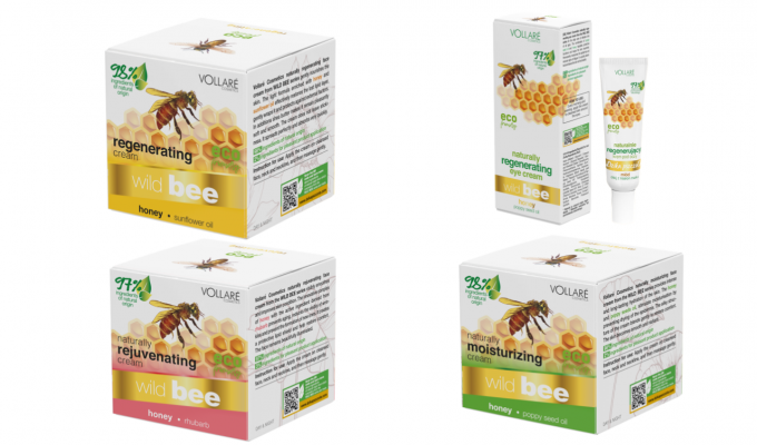 Gamme de 4 soins visage au Miel - Wild Bee - Vollaré Cosmetics