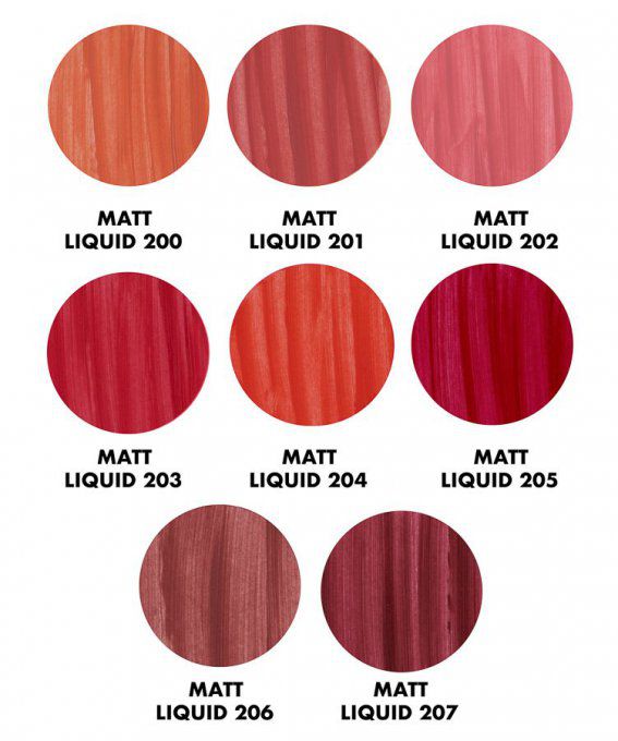 Lot de 8 rouge à lèvres Liquid lipstick Matt Ingrid Cosmetics - 2020