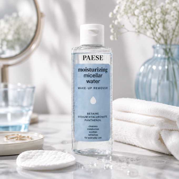 Eau Micellaire Hydratante pour le Nettoyage du Visage et le Démaquillage - 200 ml - PAESE