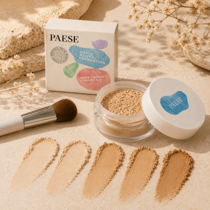 Fond de teint minéral matifiant PAESE Minerals - Vegan - 7 g