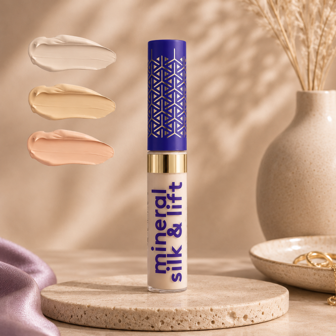 Kit Teint Parfait Mineral Silk & Lift – Golden Beige - Ingrid Cosmetics (4 produits)