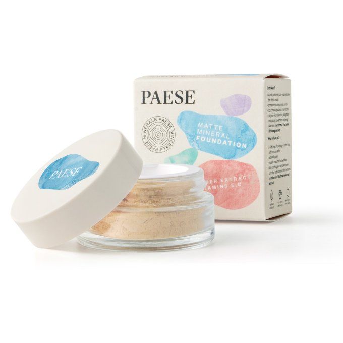 Fond de teint minéral matifiant PAESE Minerals - Vegan - 7 g