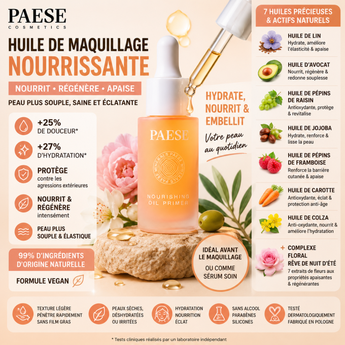 Huile de Maquillage Nourrissante - 15 ml - PAESE