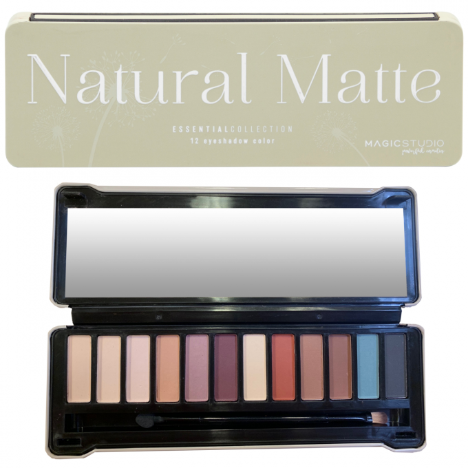 Palette de maquillage Natural Matte - 12 couleurs - 14.5g - Magic Studio