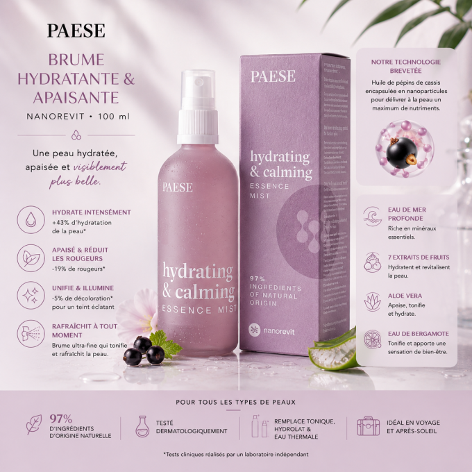 Brume Hydratante et Apaisante Nanorevit  - 100 ml - PAESE