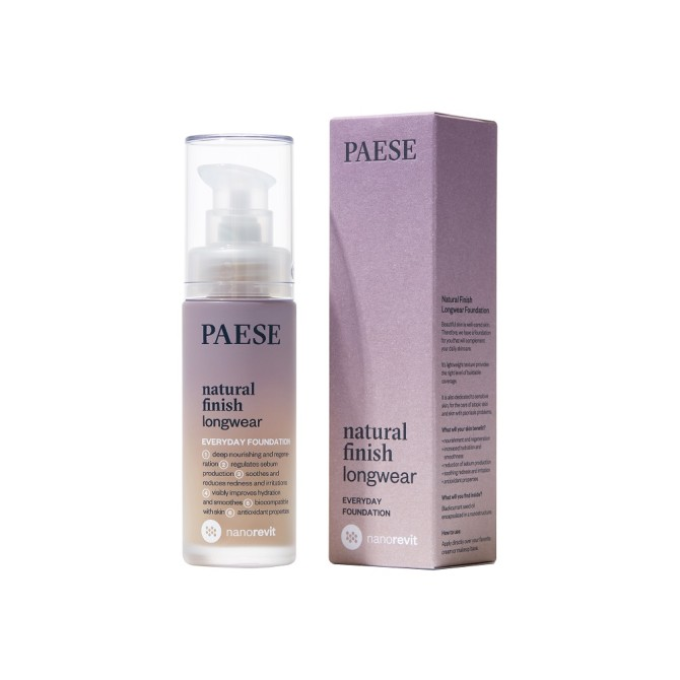 Fond de teint Finit naturel Nanorevit - 30 ml - 7 teintes - Paese