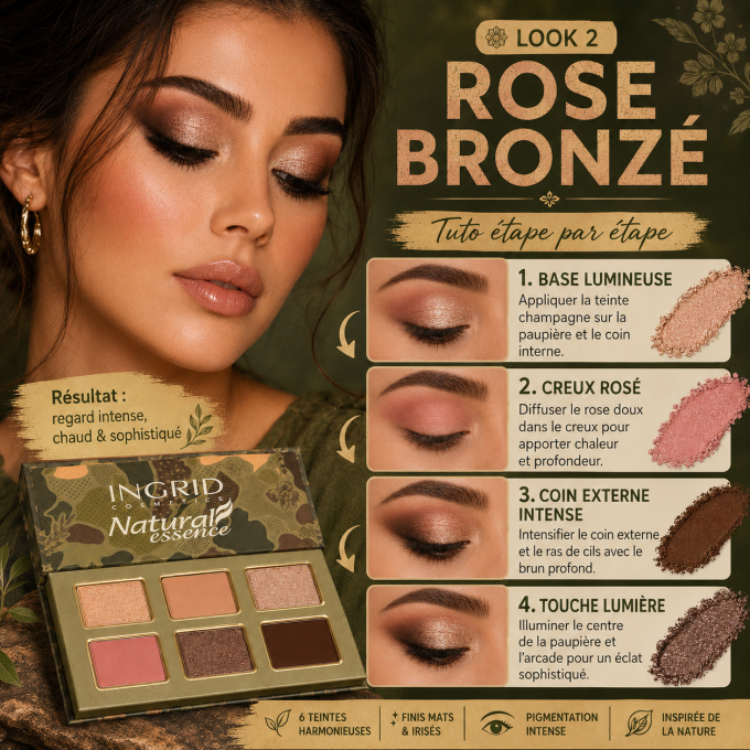 Palette d'ombres à paupières "Secret de l'Est" - 6 couleurs - 8g - Ingrid Cosmetics