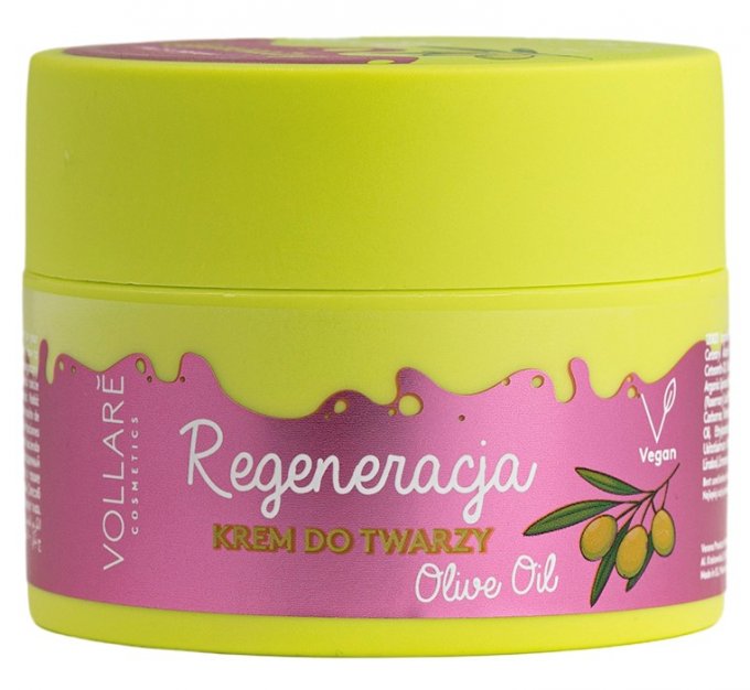 Crème visage régénérante à l'huile d'olive - 50 ml - Vollaré Cosmetics