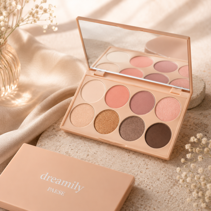 Palette d'ombres à paupières Dreamily 12 g - 8 couleurs VEGAN - PAESE