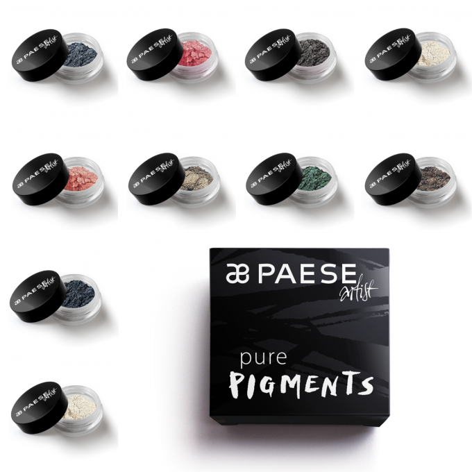 Pigments d'ombres à paupières Pure Pigments - Végan - 1 g - Paese