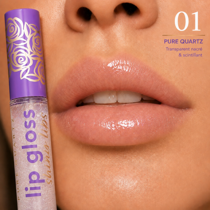 Gloss à lèvres brillant "Pure Quartz" - 7 teintes - 8 ml - Ingrid Cosmetics