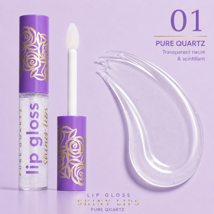 Gloss à lèvres brillant "Pure Quartz" - 7 teintes - 8 ml - Ingrid Cosmetics