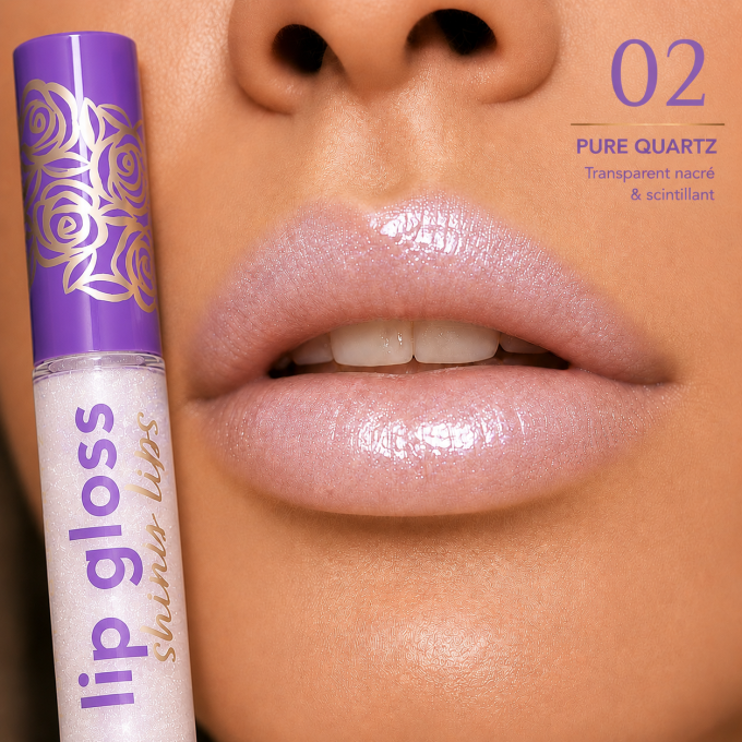 Gloss à lèvres brillant "Pure Quartz" - 7 teintes - 8 ml - Ingrid Cosmetics