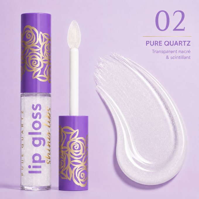 Gloss à lèvres brillant "Pure Quartz" - 7 teintes - 8 ml - Ingrid Cosmetics